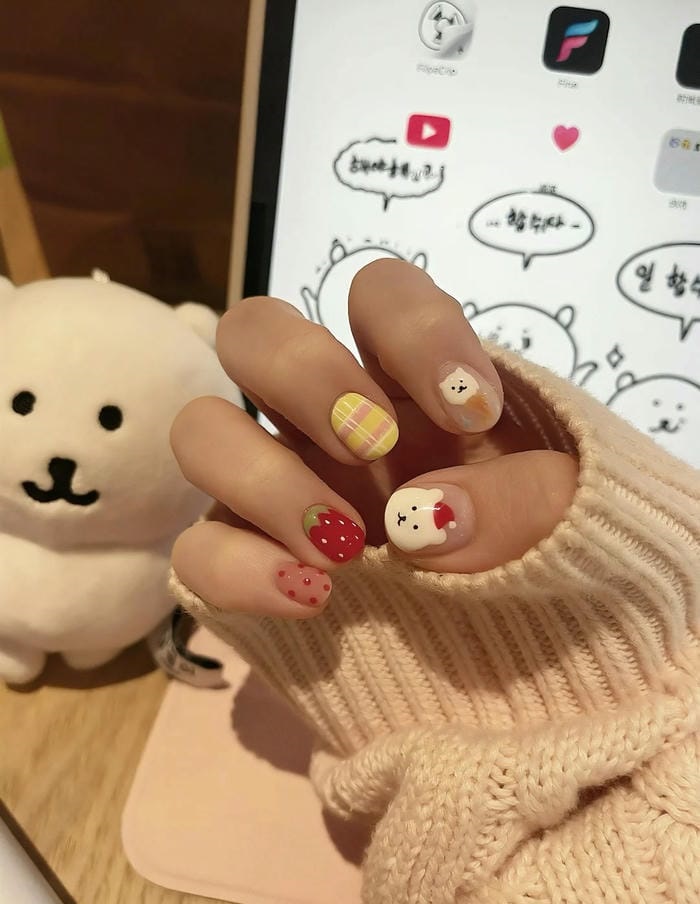 nail vẽ cute cực xinh