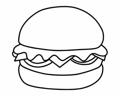 80+ Mẫu tranh tô màu bánh Hamburger cho bé tự do sáng tạo
