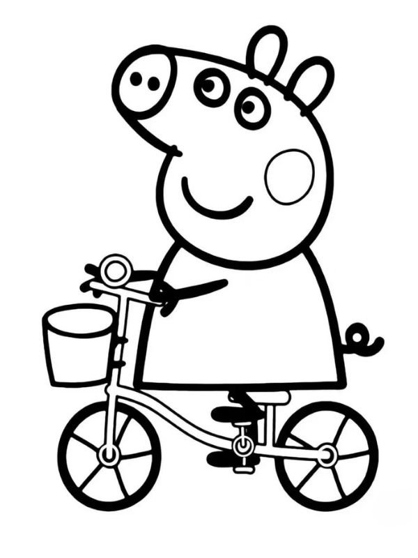 tô màu heo peppa đang chơi đùa