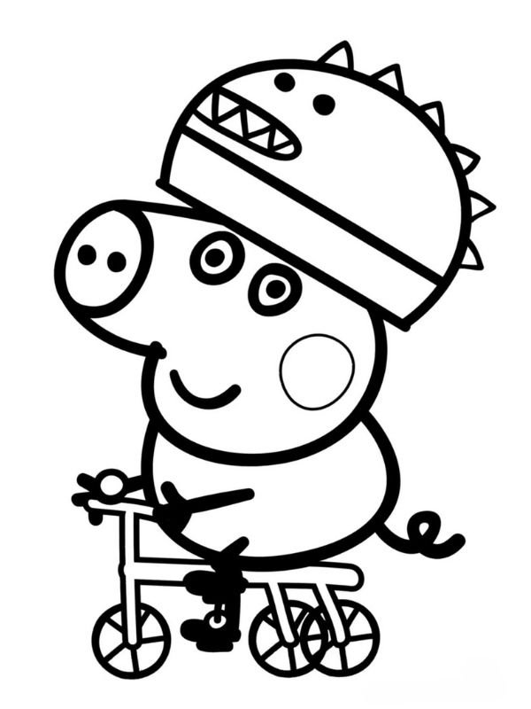 tô màu heo peppa với gia đình