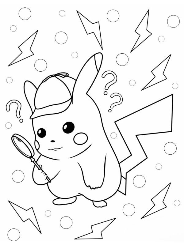 tranh pikachu cute tập tô cho bé