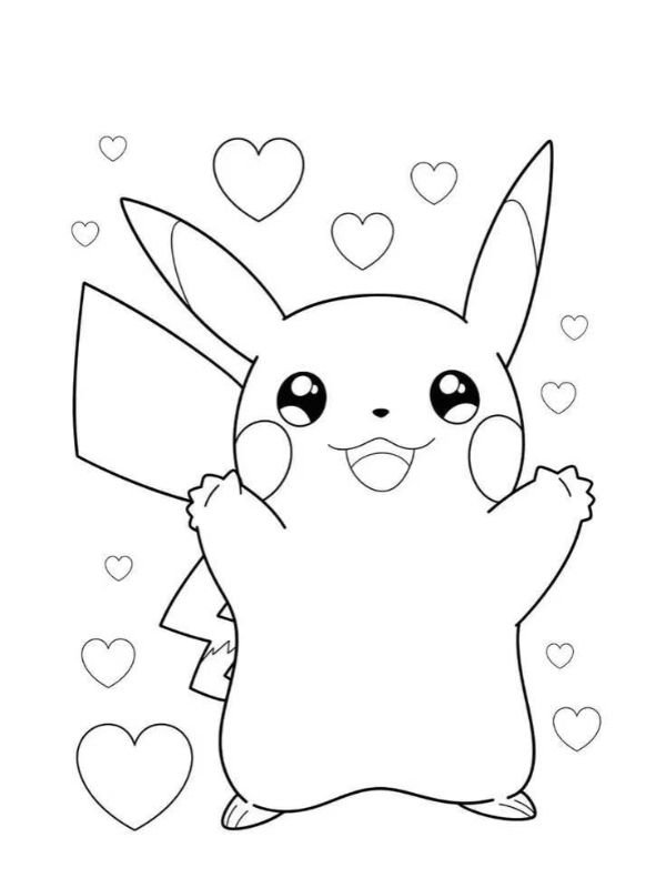 tranh tập tô pikachu cute sinh động