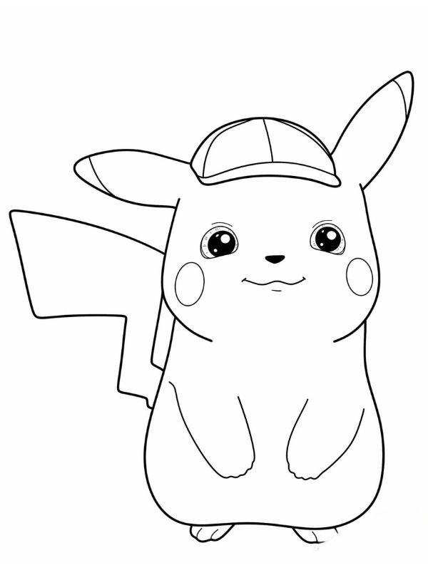 tranh tô màu pikachu cute dễ thương nhất
