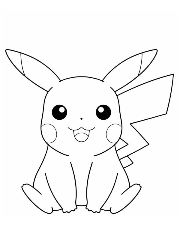 tranh tô màu pikachu cute sinh động nhất
