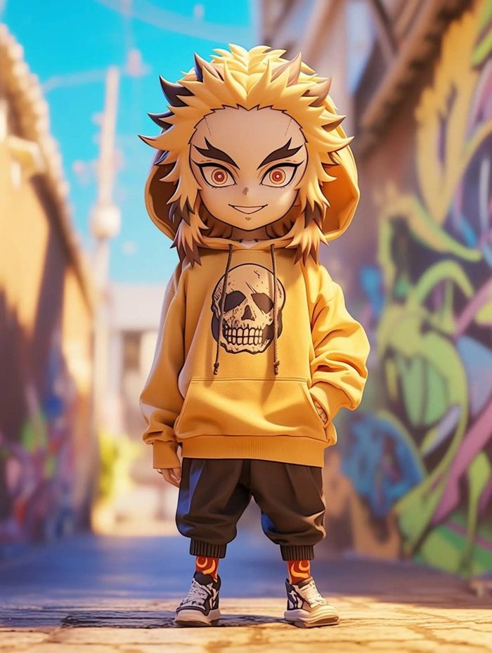 Thanh Gươm Diệt Quỷ chibi rengoku