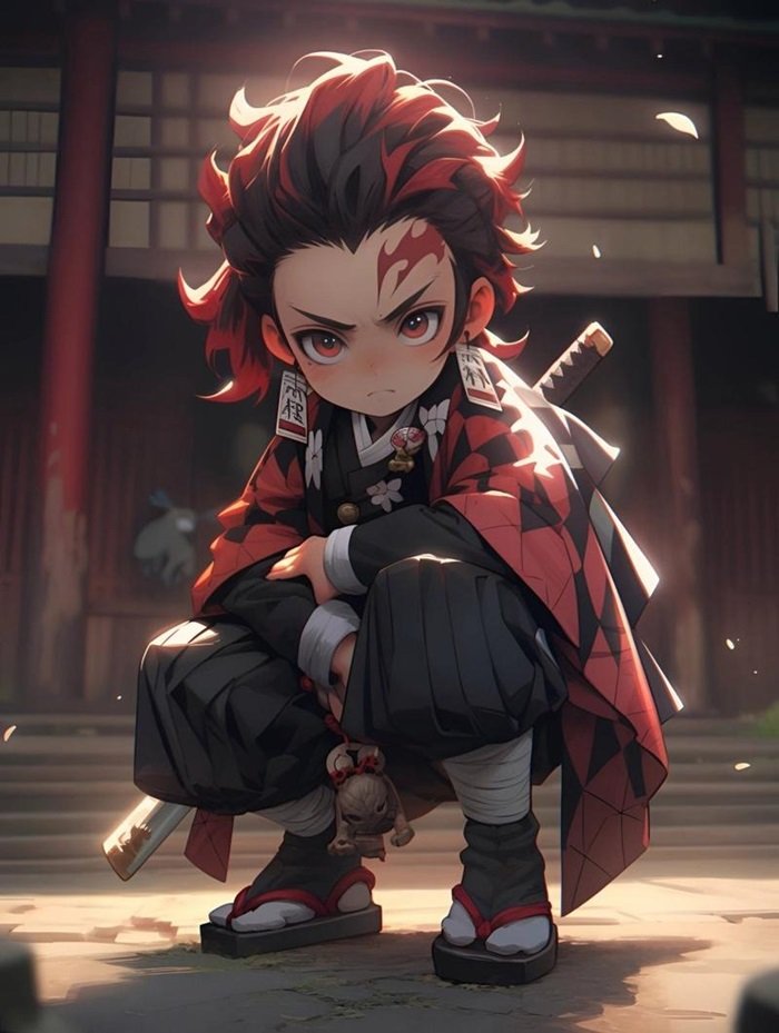 Thanh Gươm Diệt Quỷ chibi tanjro ngầu