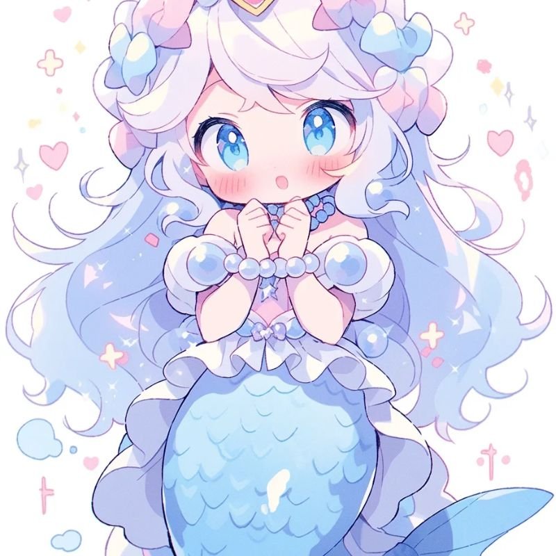 ảnh chibi nàng tiên cá 4k