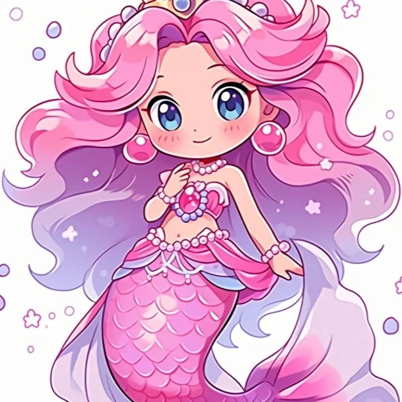 ảnh chibi nàng tiên cá cute