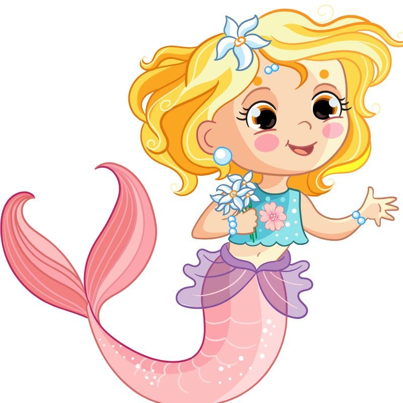 ảnh chibi nàng tiên cá dễ thương