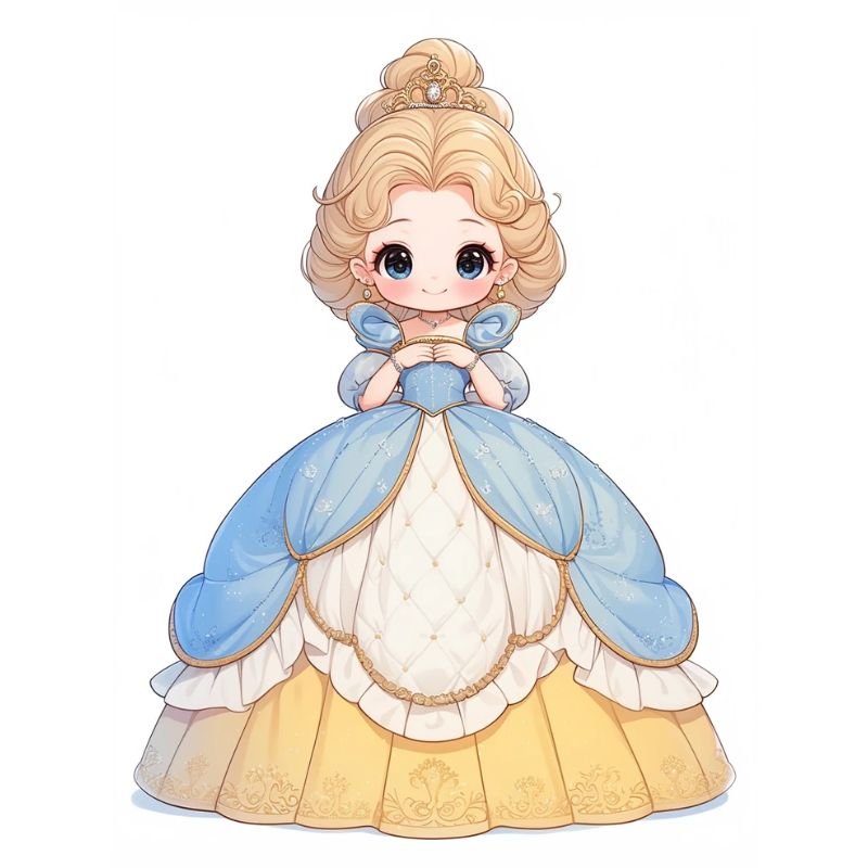 ảnh công chúa chibi đang yêu nhất