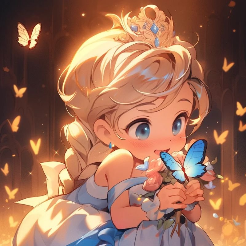 ảnh công chúa chibi ngây thơ