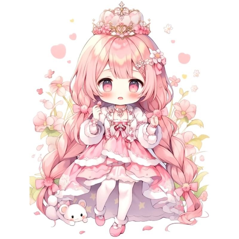 ảnh công chúa chibi ngộ nghĩnh
