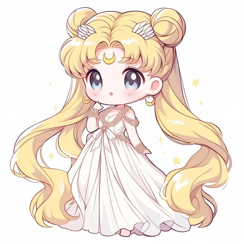 ảnh công chúa chibi thủy thủ mặt trăng