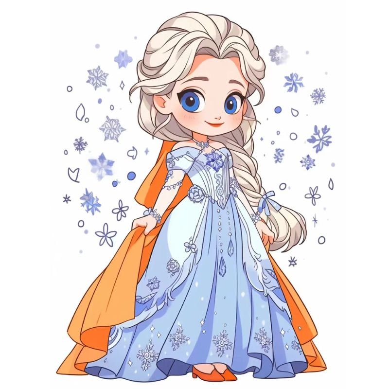 ảnh công chúa elsa chibi