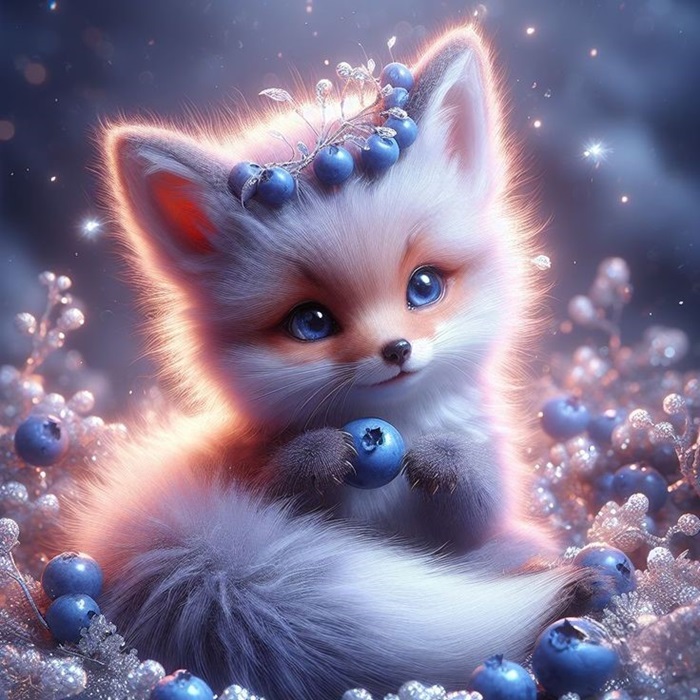 ảnh hồ ly chibi đáng yêu