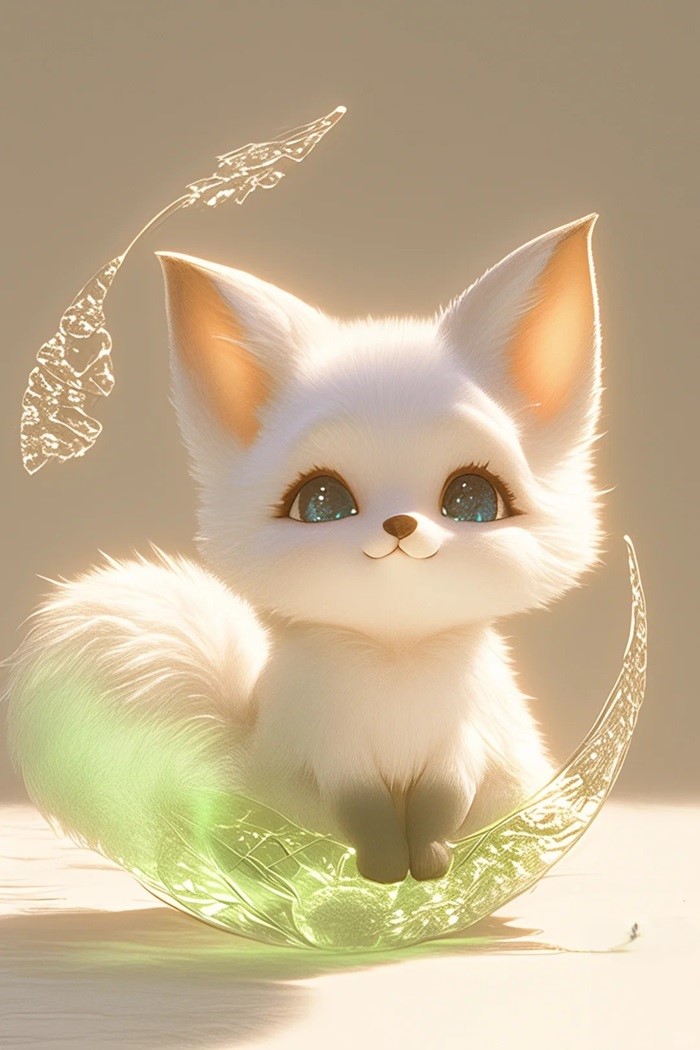 ảnh hồ ly chibi sực kì cute