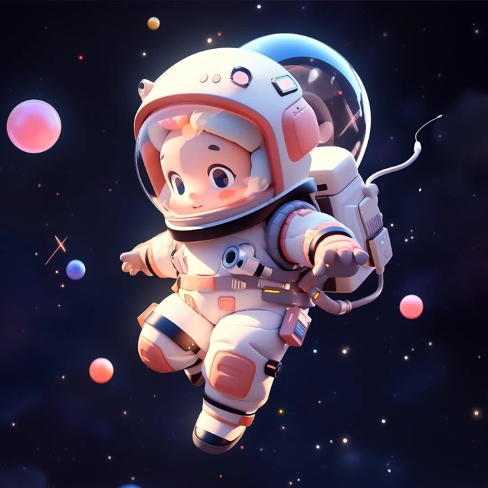 ảnh phi hành gia chibi 2D
