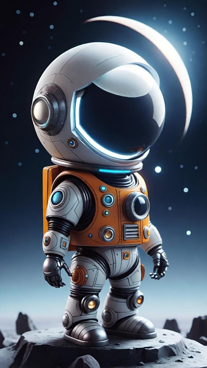 ảnh phi hành gia chibi 3D đẹp nhất