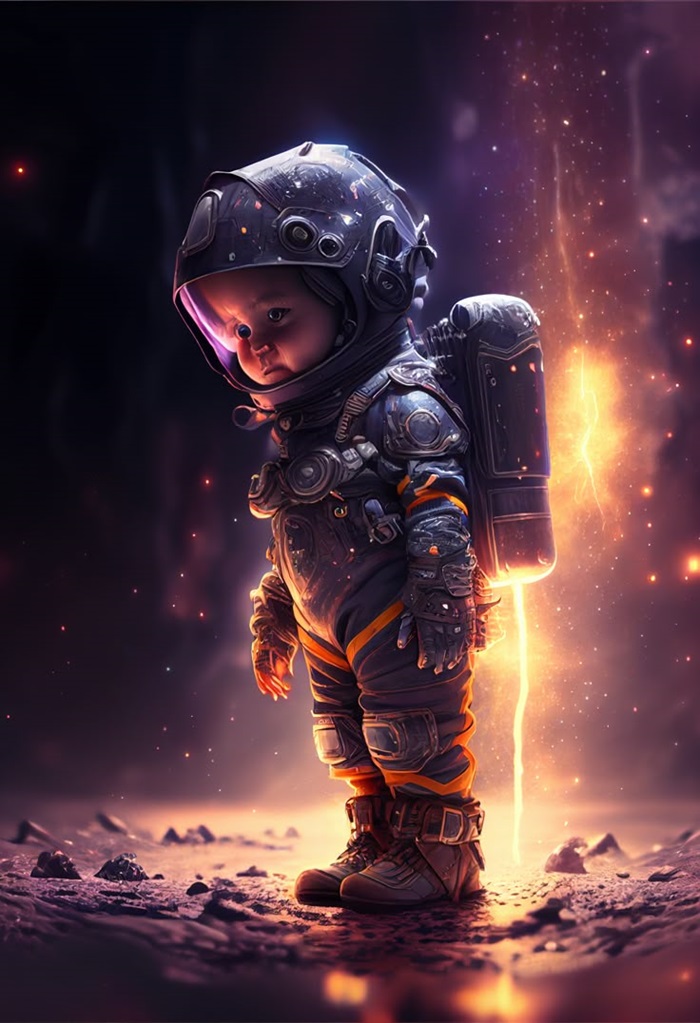 ảnh phi hành gia chibi 8K