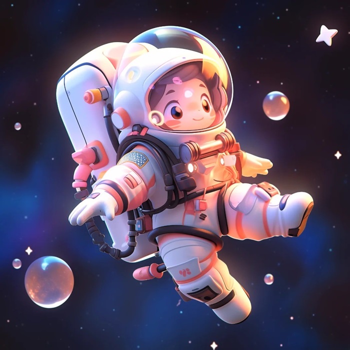 ảnh phi hành gia chibi dễ thương
