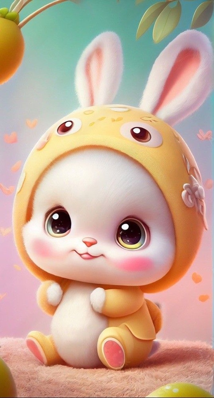 ảnh thỏ chibi đáng yêu