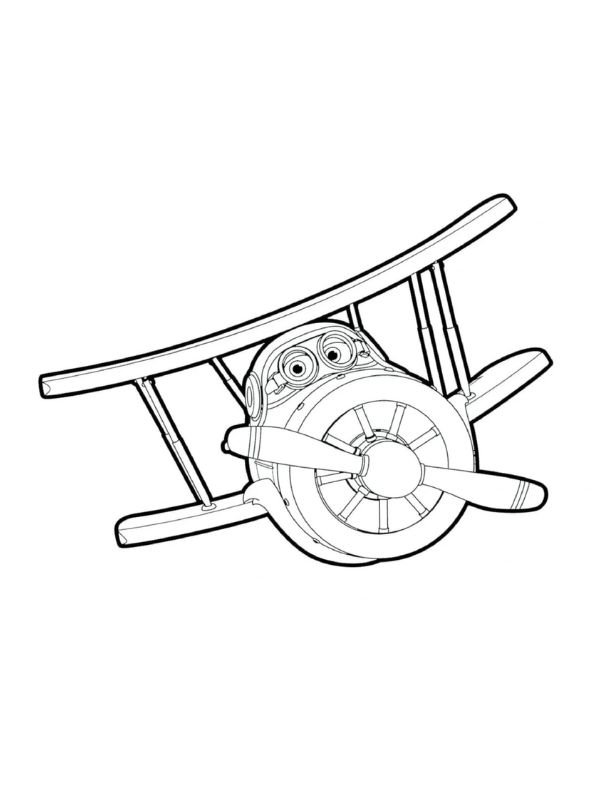 bản vẽ super wings đen trắng để tô màu