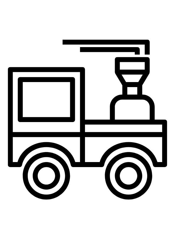 bản vẽ tàu hỏa đen trắng để tô màu