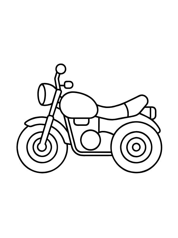 bản vẽ xe máy đen trắng để tô màu