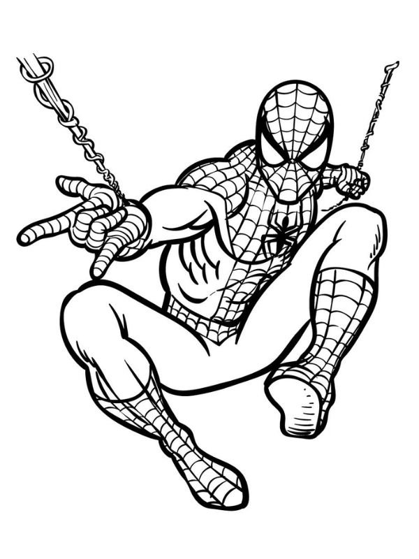 bức tranh spider man cho bé tập tô