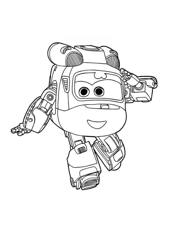 bức tranh super wings cho bé tập tô
