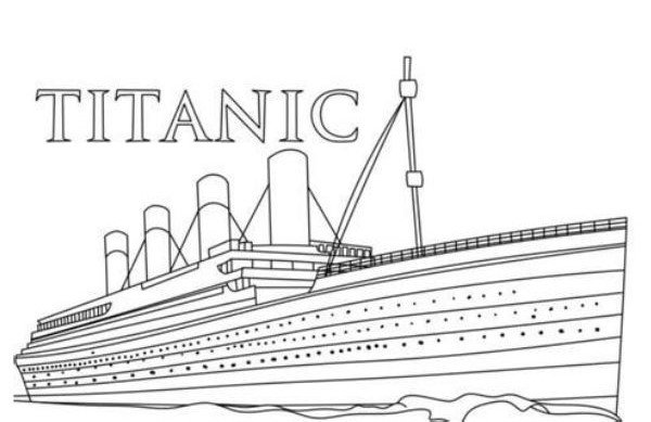 bức tranh tàu titanic cho bé tập tô