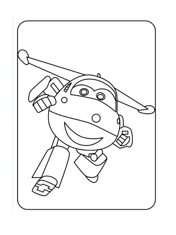 bức tranh vẽ super wings cho bé tô màu