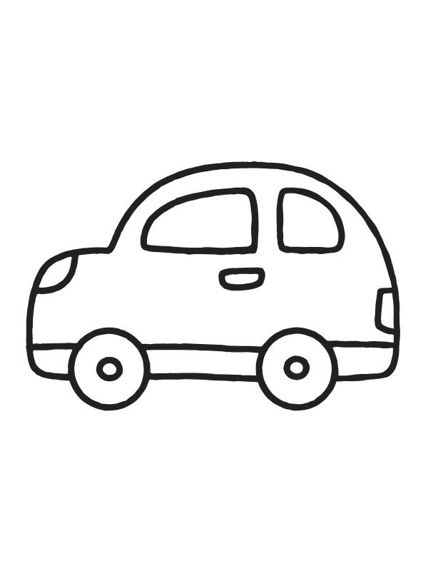 bức tranh vẽ xe ô tô cho bé tô màu