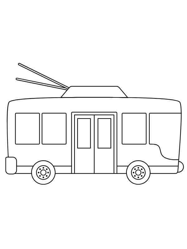 bức tranh xe buýt cho bé tập tô