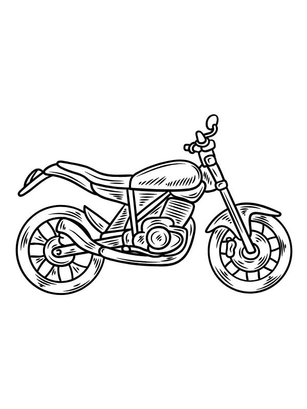 bức tranh xe máy cho bé tập tô