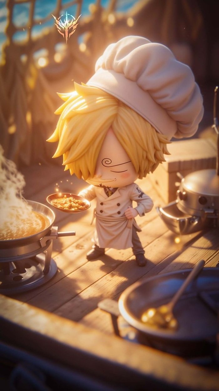 hình One Piece chibi đầu bếp sanj