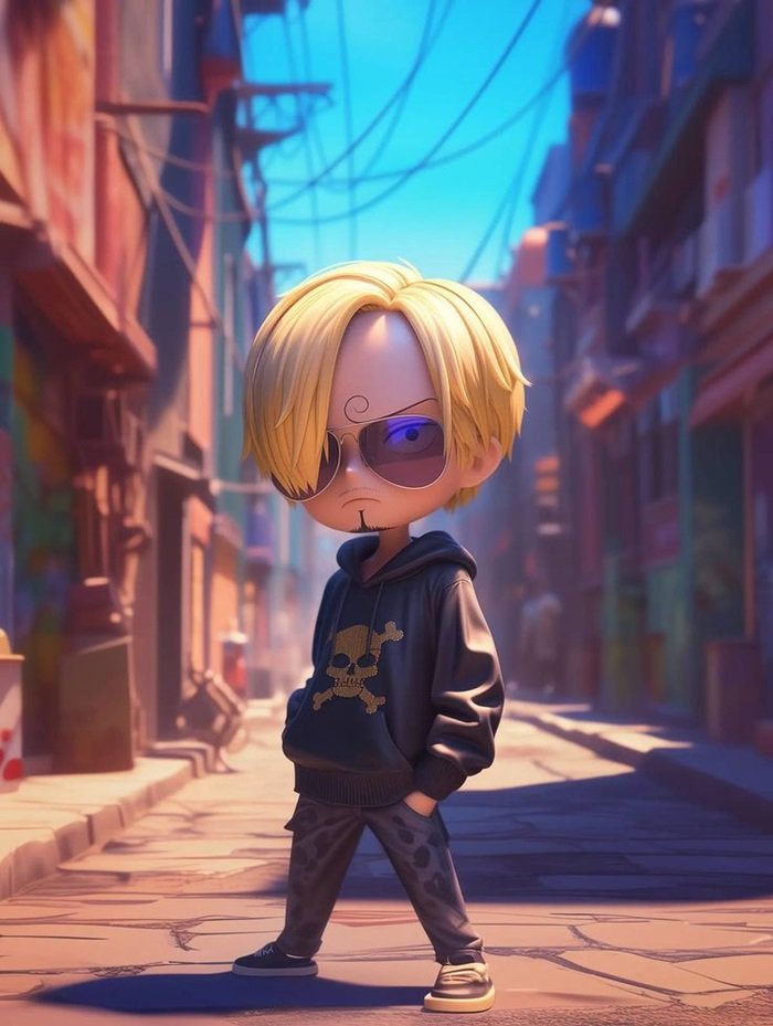 hình One Piece chibi sanj ngầu