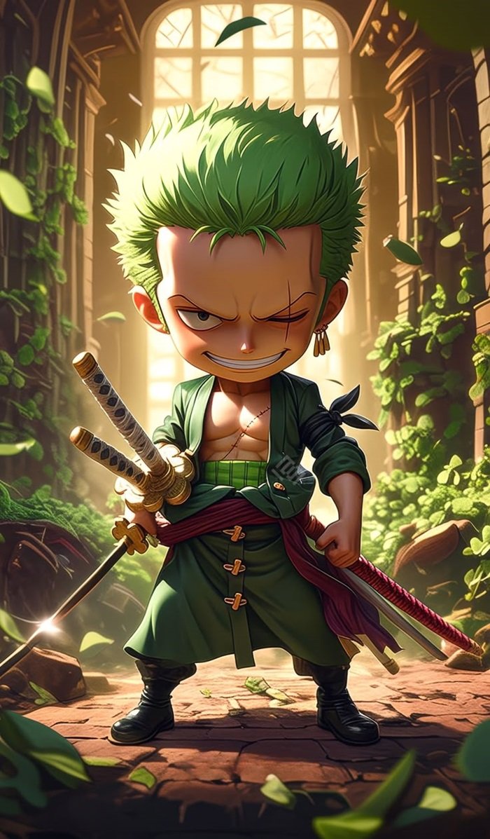 hình One Piece chibi zoro ngầu