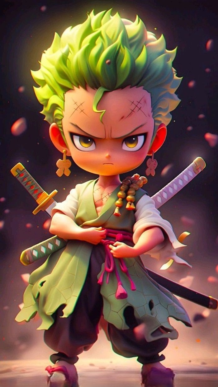hình One Piece chibi zoro siêu đẹp trai