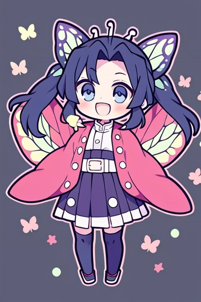 hình Shinobu Chibi nhiều màu
