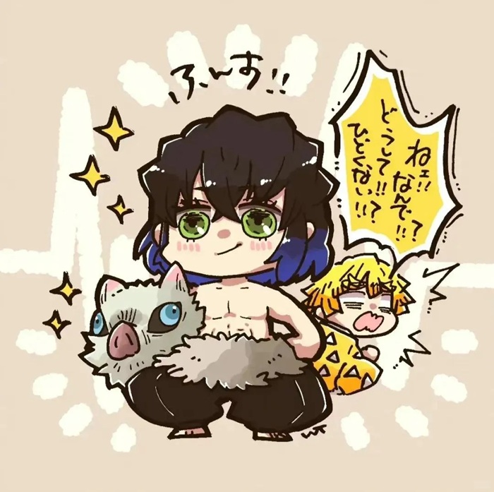 hình ảnh Inosuke chibi siêu cute