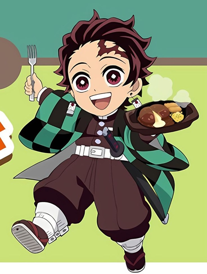 hình ảnh avatar Tanjiro chibi siêu đáng yêu