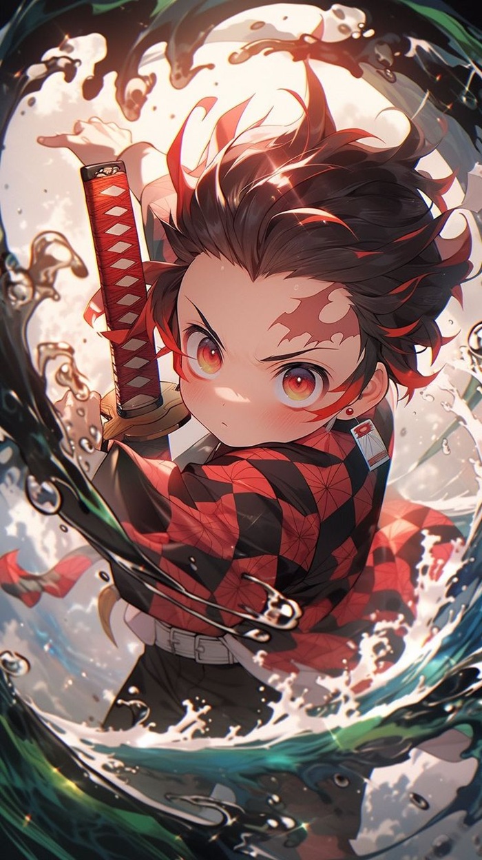 hình ảnh avatar Tanjiro chibi siêu đẹp