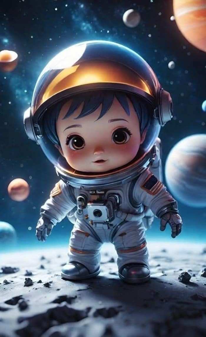 hình ảnh cậu bé phi hành gia chibi