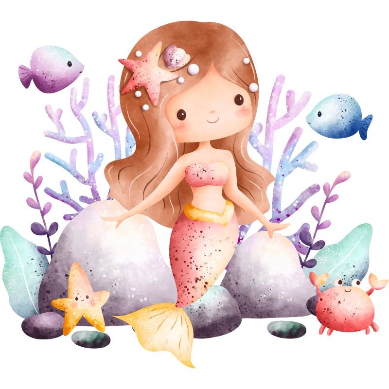 hình ảnh chibi nàng tiên cá đẹp nhất