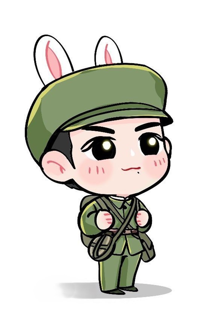 hình ảnh chú bộ đội chibi cực kì đáng yêu