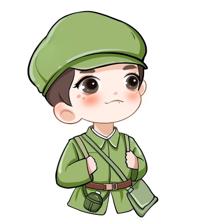 hình ảnh chú bộ đội chibi cực kì dễ thương