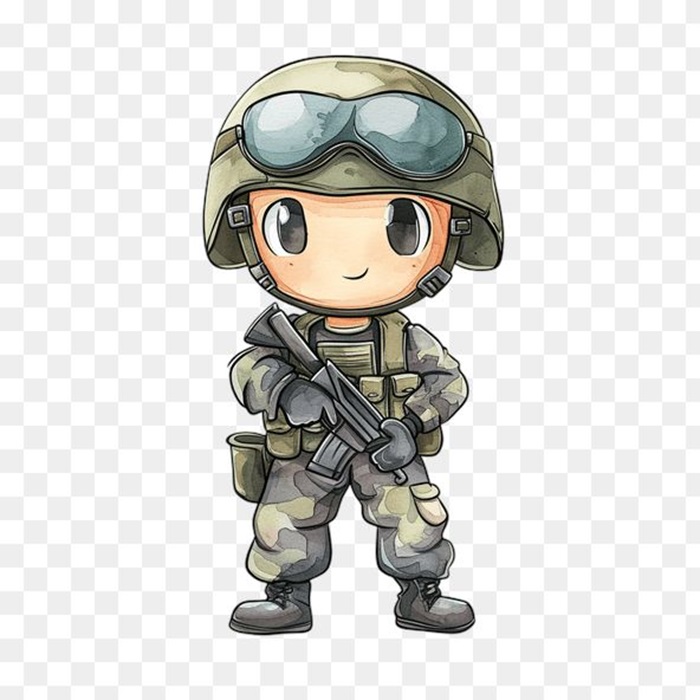 hình ảnh chú bộ đội chibi cute