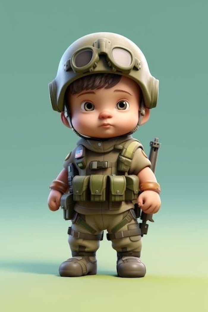 hình ảnh chú bộ đội chibi đáng yêu nhất