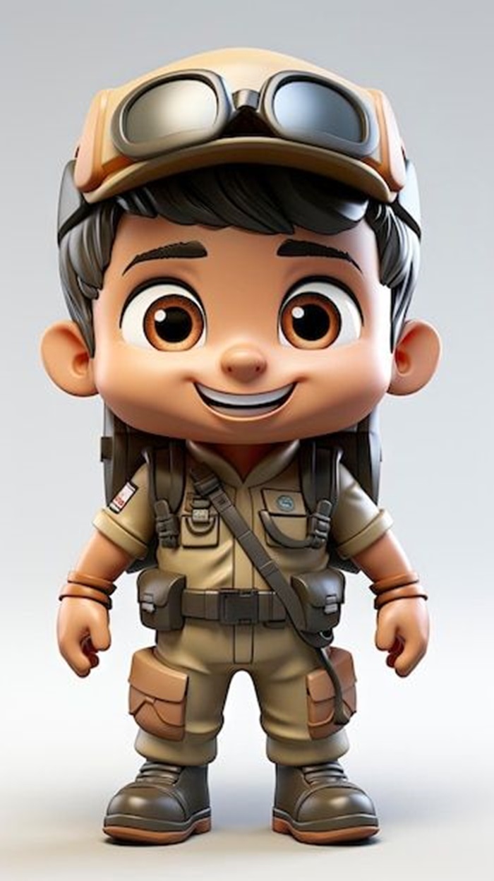 hình ảnh chú bộ đội chibi đáng yêu
